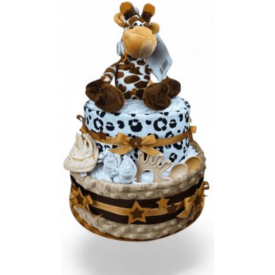 BabyDort dvoupatrový plenkový dort pro miminko neutral SAFARI 2 edition – Hledejceny.cz