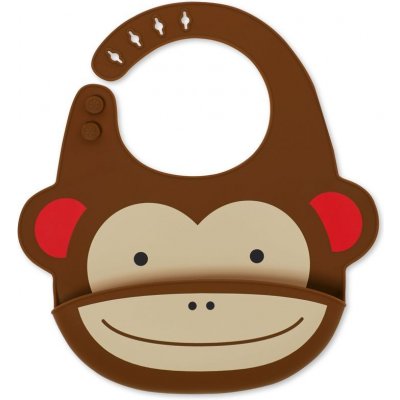 SKIP HOP Silikonový bryndák Zoo Opička