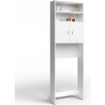 Casaria Vysoká skříňka nad pračku SILKE, 185×63×20 cm, bílá 100527 – Zboží Mobilmania