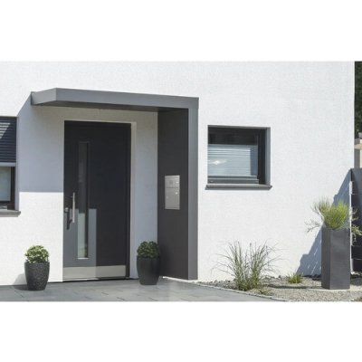 Gutta BS Plus 200 antracit 200x90 cm pravý bok s poštovní schránkou, funkčním boxem a nerezovým odtokem – Hledejceny.cz