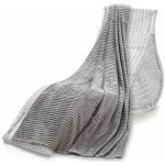 Wooline Hebká beránková deka světle šedá žebrovaná 150x200 – Sleviste.cz