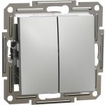 Schneider EPH0600161 Asfora Přepínač dvojitý střídavý řazení 6+6 bezšroubový alu – Hledejceny.cz