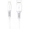 usb kabel Foneng X66 USB-Lightning, 20W, 3A, 1m, bílý