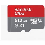 SanDisk MicroSDXC karta 512GB Ultra (100MB/s, Class 10, Android) + adaptér SDSQUNR-512G-GN6TA – Zboží Živě
