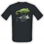Tričko s potiskem Chameleon pánské tmavě šedá – Hledejceny.cz
