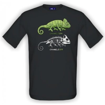 Tričko s potiskem Chameleon pánské tmavě šedá – Zboží Mobilmania