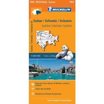 Michelin vydavatelství mapa Suisse sud est (Švýcarsko) 1:200 t.