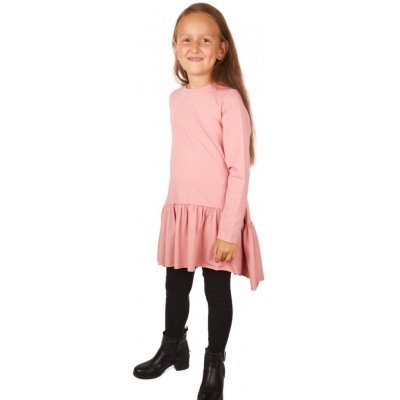 Dívčí šaty lososové s dlouhým rukávem Lososová Dívčí – Zboží Mobilmania