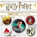 CurePink Set 5 Placek Harry Potter Erb Nebetvír Gryffindor 2,5 cm a 3,8 cm – Zboží Dáma
