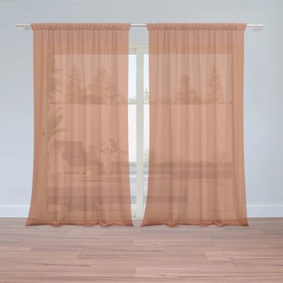 Sablio Záclony Cihlově oranžová: 2ks 150x250cm – Hledejceny.cz