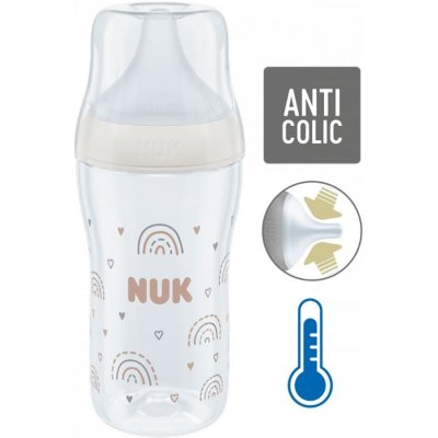 Nuk Perfect Match skleněná kojenecká láhev s kontrolou teploty 230 ml – Zboží Dáma