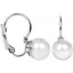 Troli perlové náušnice s klapkou Pearl White 71106.1 71107.1