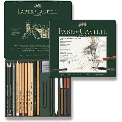 Faber-Castell Sada PITT Monochrome 21 ks v plechu