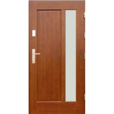 DERPAL - Venkovní vchodové dřevěné dveře Masivní D-40 – Zboží Mobilmania