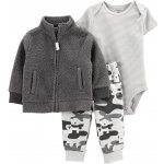 Carter's Set 3dílný mikina teplákbody kr. rukáv Grey Stripes chlapec LBB – Zboží Dáma