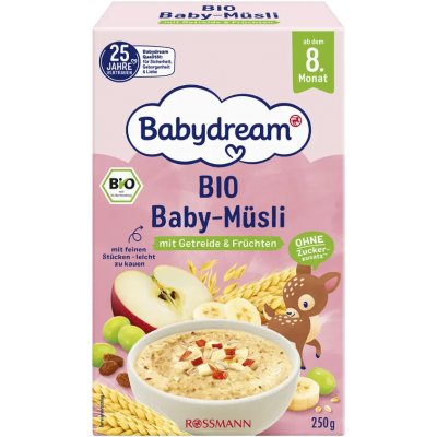 Babydream Baby ovocné müsli 250 g – Sleviste.cz