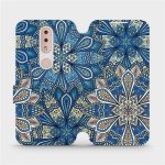 Pouzdro Mobiwear parádní flip Nokia 4.2 - V108P Modré mandala květy – Hledejceny.cz