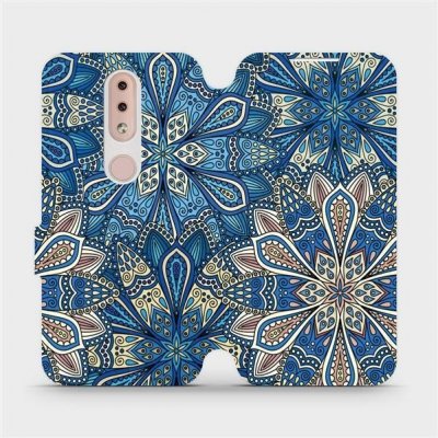 Pouzdro Mobiwear parádní flip Nokia 4.2 - V108P Modré mandala květy – Hledejceny.cz