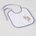 Veba Lota bílá s výšivkou Jednorožec fialová lemovka – Zboží Mobilmania