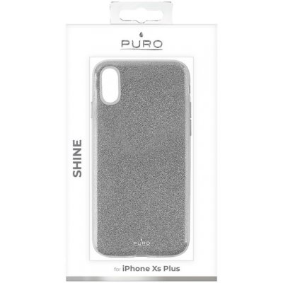 Pouzdro Puro "SHINE" iPhone Xs Max 6.5" stříbrné