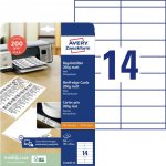 Avery Zweckform Cenovky do lišty stojanu na zboží 25 listů matné bílé 105 x 38 mm 170 g C32258-25 – Sleviste.cz