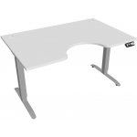 Hobis Office Pro psací stůl Motion MS ERGO 2 Šířka: 140 cm, Barva desky: bílá, Barva kovu: šedá RAL 9006 Šířka 120-180 cm / 27 barevných variant – Zboží Mobilmania