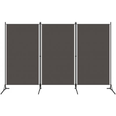 Petrashop 3dílný paraván antracitový 260 x 180 cm Šedá – Zbozi.Blesk.cz