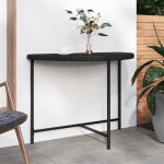 OMAXI 638125 Zahradní stůl černý 100 x 50 x 75 cm polyratan – Hledejceny.cz