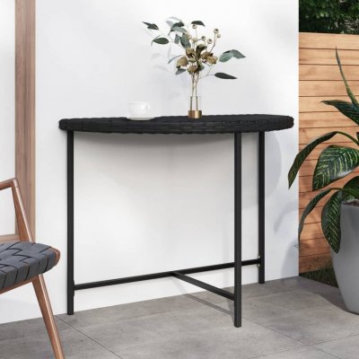 OMAXI 638125 Zahradní stůl černý 100 x 50 x 75 cm polyratan – Hledejceny.cz