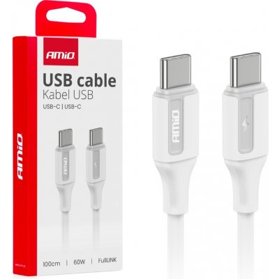 AMIO Kabel USB-C USB-C 60W 100cm – Zboží Živě