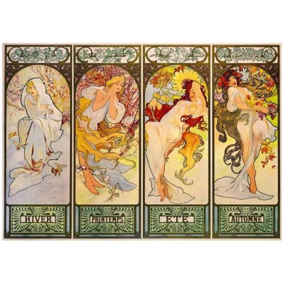 BlueBird Mucha Čtyři roční období 1900 1000 dílků – Zboží Dáma