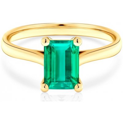 Savicki Zásnubní prsten žluté zlato smaragd ZS24 R1 SZM Z – Zboží Mobilmania