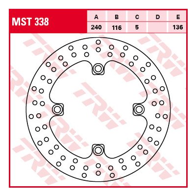 TRW ZF brzdový kotouč zadní HONDA CBR 500 / CB 500 F / X 13-, CBF 500 04-08, CB / CBF / CBR 600 / HORNET 04-15, CB / CBR 650 14-18, CBF 1000 06-16 – Sleviste.cz