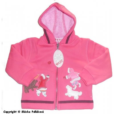 kojenecká mikina s kožíškem Wolf M2361 Světle růžová – Zboží Dáma