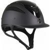 Jezdecká helma OneK Helma jezdecká Defender Swarovski matt glossy black