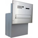 1x poštovní schránka F-041 k zazdění do sloupku + čelní deska s 1x zvonkem a kamerou TESLA - NEREZ / šedá – Hledejceny.cz