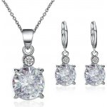 Izmael Set Round Crystal Stříbrná KP29899 – Zboží Dáma