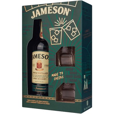 Jameson Irish Whisky 40% 0,7 l (dárkové balení 2 sklenice) – Zbozi.Blesk.cz