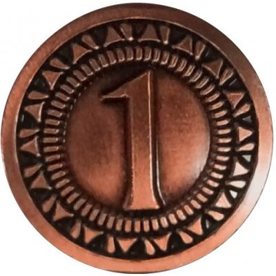 TLAMA games Univerzální mince pro deskové a RPG hry hodnoty "1" – Zboží Živě