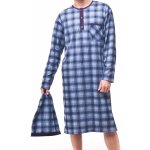 Cornette noční košile dlouhý rukáv s čepičkou modrá – Zboží Mobilmania