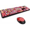 Set myš a klávesnice MOFII Sweet 2,4G černo-červená