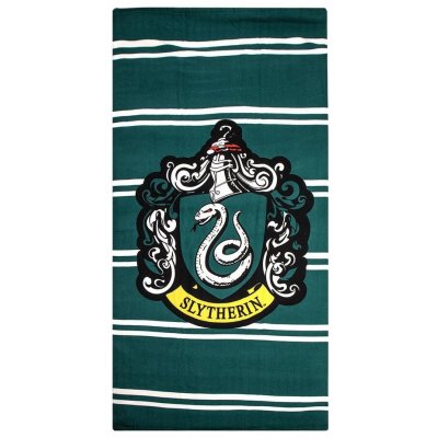 CurePink Ručník osuška Harry Potter Kolej Zmijozel 90 x 180 cm – Zboží Dáma
