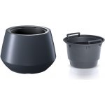 Prosperplast Květináč s vkladem HEOS 43,6 cm antracit – Hledejceny.cz