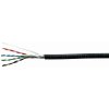 síťový kabel Lynx CS LYNX-SLD-UTP5E-RLX-OUT-BK UTP, Cat5E, drát, PE, Fca, 305m, černý