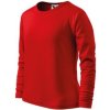Dětské tričko Malfiny FIT-T LS 121-07, triko jednobarevné, dl. rukáv červená