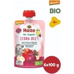 HOLLE Zebra Beet Bio ovocné pyré jablko banán a červená řepa 6 x 100 g – Zbozi.Blesk.cz