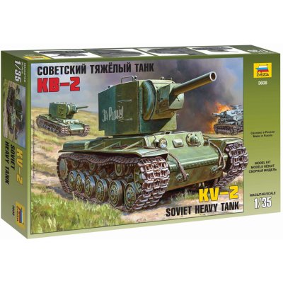 Zvezda Model Kit těžký tank KV 2 sovětská armáda 3608 1:35