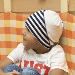 úpletová čepice kombinovaná s pruhem originál – Zboží Dáma