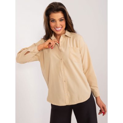 Lykoss elegantní košile -ba-ks-0286.99 beige – Zboží Dáma