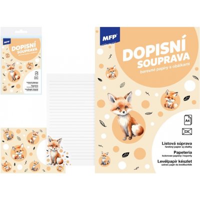 Dopisní papír 5 + 10 - Liška – Zboží Dáma